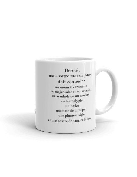 Tasse Mug Cadeau Humour - Mot de Passe - Amusant Dôle Rigolo Collègue Travail Anniversaire