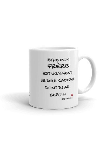 Tasse Mug Cadeau Frère Anniversaire - Être mon Frère est le Seul Cadeau - Idée Originale Personnalisé Amusant Rigolo Humour