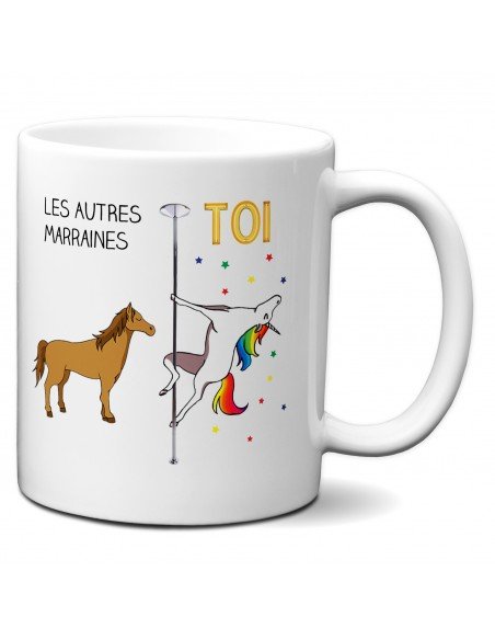 Tasse Mug Meilleure Marraine Licorne Idée Cadeau Original Baptême Anniversaire