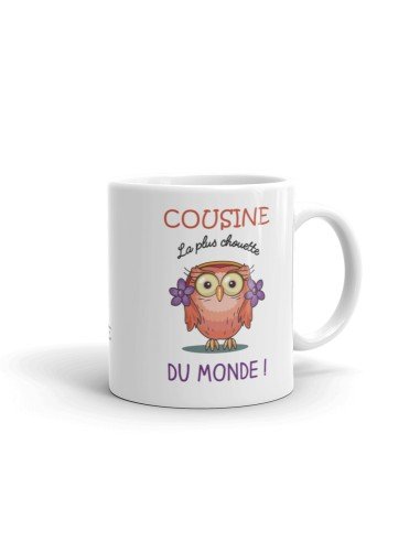 Tasse Mug - Cousine la plus Chouette du Monde - Idée Cadeau Original Cousine Anniversaire