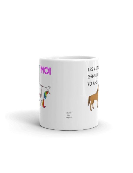 Cadeau Anniversaire 70 ans - Tasse Mug - Les Autres Gens Moi Licorne - Original Personnalisé