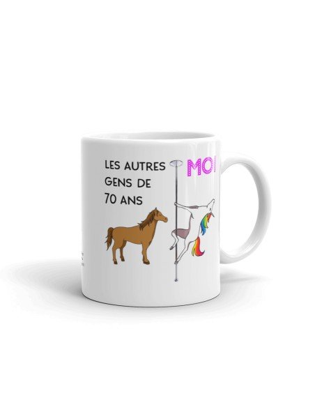 Cadeau Anniversaire 70 ans - Tasse Mug - Les Autres Gens Moi Licorne - Original Personnalisé