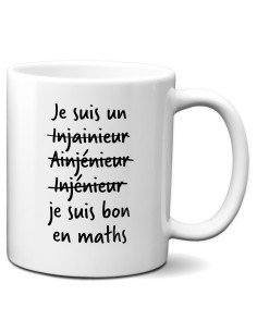 Tasse-Mug Cadeau Ingénieur Bon en Maths Humour Rigolo Amusant