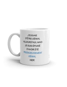 Tasse-Mug Collègue - J'essaie d'être Génial - Idée Cadeau Entreprise Travail Nouveau Job  2