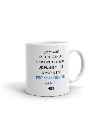Tasse-Mug Collègue - J'essaie d'être Génial - Idée Cadeau Entreprise Travail Nouveau Job 