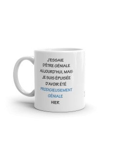 Tasse-Mug Collègue - J'essaie d'être Géniale - Idée Cadeau Entreprise Travail Nouveau Job  2
