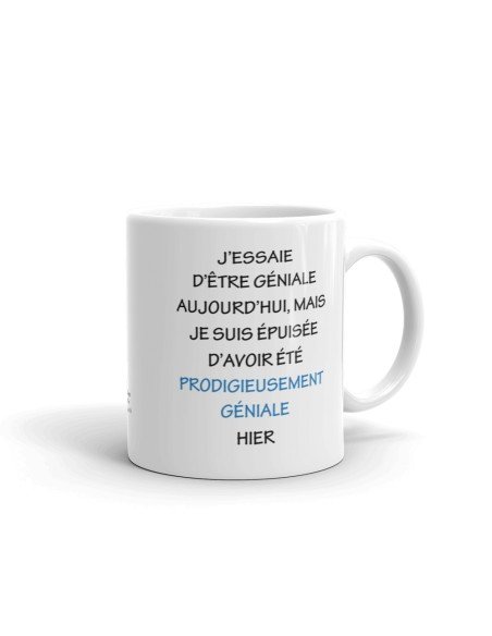 Tasse-Mug Collègue - J'essaie d'être Géniale - Idée Cadeau Entreprise Travail Nouveau Job 