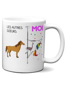 Tasse Mug Cadeau Soeur Licorne Anniversaire Idée Originale Personnalisé