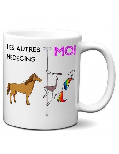 Tasse Mug - Le Meilleur Médecin Licorne - Idée Cadeau Homme Humour Docteur  Soignant Collègue de Travail Médical