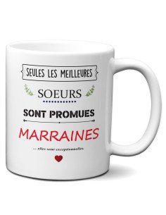 Tasse Mug Soeurs Exceptionnelles Marraines - Annonce Grossesse Marraine Naissance Enfant -Idée Cadeau
