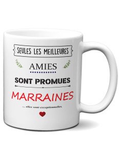 Tasse Mug Amies Exceptionnelles Marraines - Annonce Grossesse Marraine Naissance Enfant -Idée Cadeau