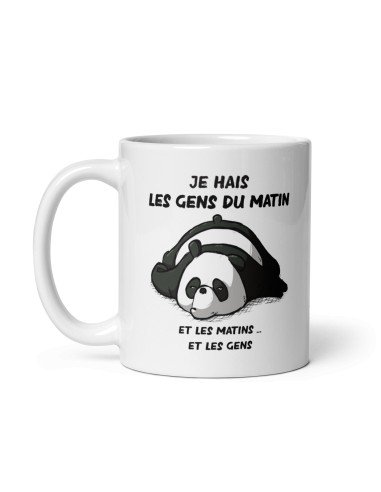 Tasse-Mug Cadeau Humour - Je Hais les Gens du Matin - Original Amusant Rigolo