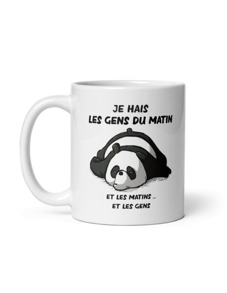 Tasse-Mug Cadeau Humour - Je Hais les Gens du Matin - Original Amusant Rigolo