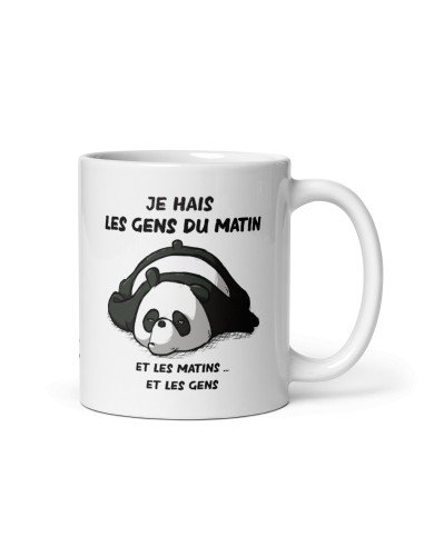 Tasse-Mug Cadeau Humour - Je Hais les Gens du Matin - Original Amusant Rigolo