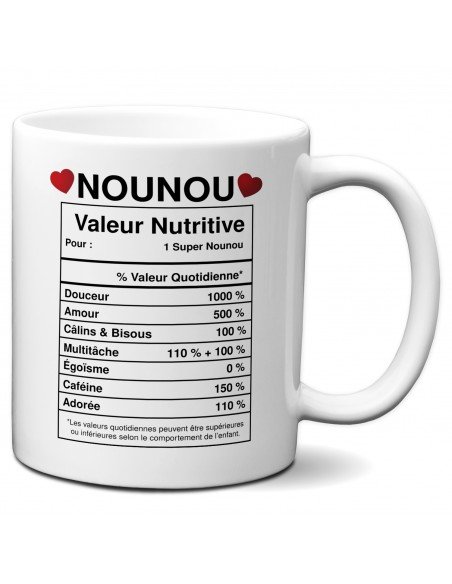 Tasse Mug Cadeau Nounou -Meilleure Nounou Valeur- Original Personnalisé Geniale Anniversaire Fête Noël