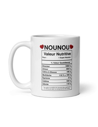 Tasse Mug Cadeau Nounou -Meilleure Nounou Valeur- Original Personnalisé Geniale Anniversaire Fête Noël