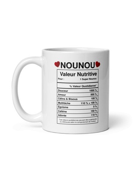 Tasse Mug Cadeau Nounou -Meilleure Nounou Valeur- Original Personnalisé Geniale Anniversaire Fête Noël