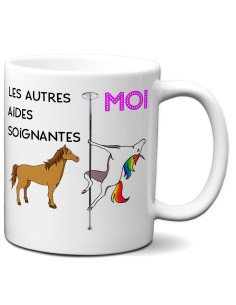 Tasse-Mug Meilleure Aide-soignante Licorne - Idée Cadeau Humour Original Anniversaire