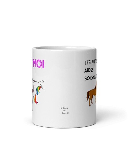 Tasse-Mug Meilleure Aide-soignante Licorne - Idée Cadeau Humour Original Anniversaire