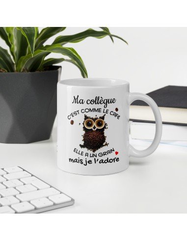 Tasse-Mug - Ma Collègue c'est comme le Café - Idée Cadeau Entreprise Amie Travail Nouveau Job 