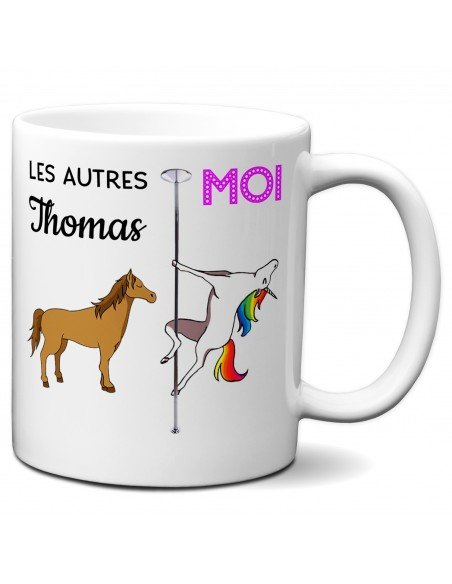Tasse-Mug Meilleur Thomas Prénom Licorne - Idée Cadeau Humour Original Anniversaire