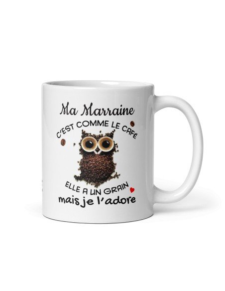 Tasse Mug Cadeau Marraine Comme le Café  Original Baptême Anniversaire Humour