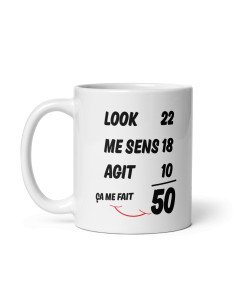 Cadeau Anniversaire Homme 50 ans - Tasse Mug - Ça me fait 50 ans - Original Personnalisé Humour 2