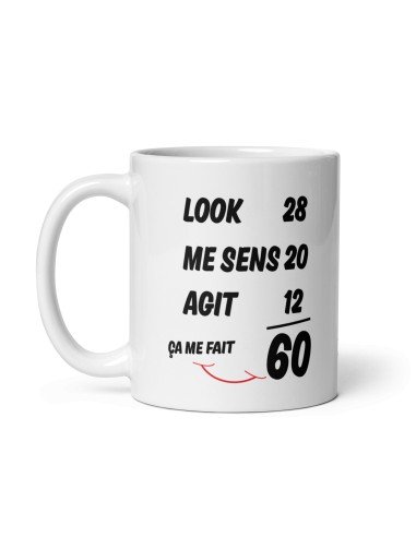 Cadeau Anniversaire Homme 60 ans - Tasse Mug - Ça me fait 60 ans - Original Personnalisé Humour