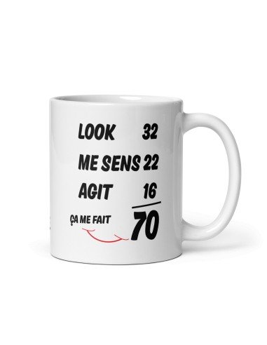 Cadeau Anniversaire Homme 70 ans - Tasse Mug - Ça me fait 70 ans - Original Personnalisé Humour
