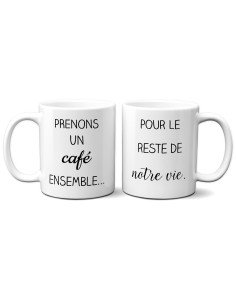 Tasses Deux Mugs Cadeau de Mariage Couple Original  Fiançailles Romantique 
