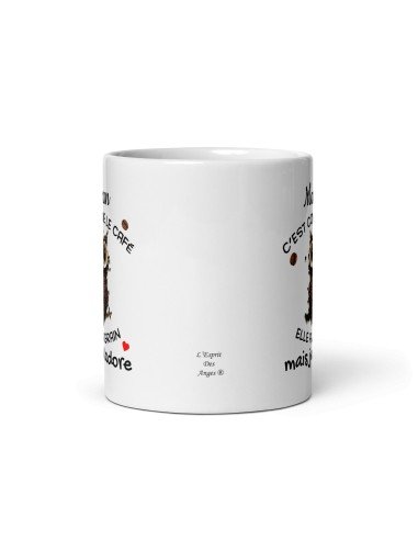 Tasse-Mug Cadeau - Maman c'est comme le Café elle a un Grain- Idée Cadeau Humour Maman Original Anniversaire Fête de Mères 