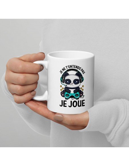 Tasse-Mug Cadeau Humour Gamer- Je ne t'entends pas je Joue-  Original Amusant Anniversaire Collègue