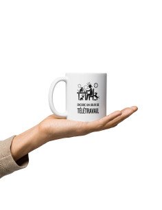 Tasse Mug Idée Cadeau  Collègue de Travail - Encore un Jour de Télétravail - Humour Amusant  2