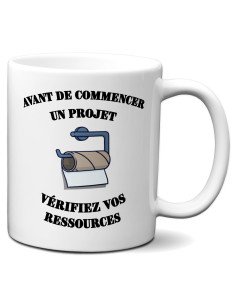 Tasse-Mug Collègue- Chef de Projet Vérifiez vos Ressources -- Idée Cadeau Patron Travail Nouveau Job