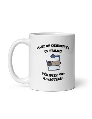 Tasse-Mug Collègue- Chef de Projet Vérifiez vos Ressources -- Idée Cadeau Patron Travail Nouveau Job