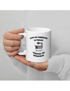 Tasse-Mug Collègue- Chef de Projet Vérifiez vos Ressources -- Idée Cadeau Patron Travail Nouveau Job 2