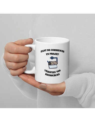 Tasse-Mug Collègue- Chef de Projet Vérifiez vos Ressources -- Idée Cadeau Patron Travail Nouveau Job