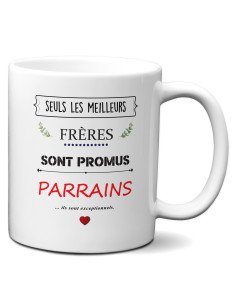 Tasse Mug Frères Exceptionnels Parrains  - Annonce Grossesse Frère Naissance Enfant -Idée Cadeau