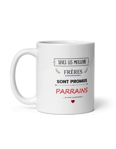 Tasse Mug Frères Exceptionnels Parrains  - Annonce Grossesse Frère Naissance Enfant -Idée Cadeau