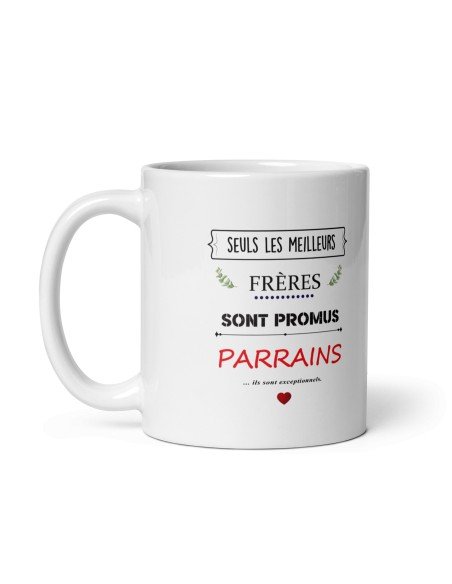 Tasse Mug Frères Exceptionnels Parrains  - Annonce Grossesse Frère Naissance Enfant -Idée Cadeau