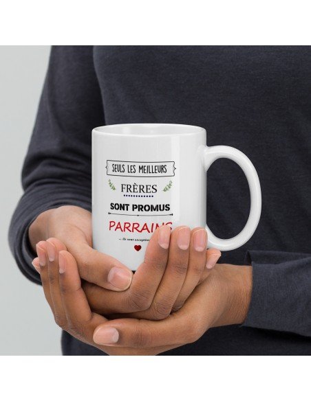 Tasse Mug Frères Exceptionnels Parrains  - Annonce Grossesse Frère Naissance Enfant -Idée Cadeau