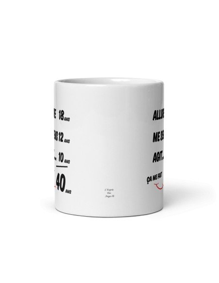 Cadeau Anniversaire Homme 40 ans - Tasse Mug - Ça me fait 40 ans - Original Personnalisé Humour