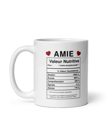 Tasse-Mug Meilleure Amie Cadeau Copine- Amie Valeur Nutritive-- Idée Original Anniversaire Femme 