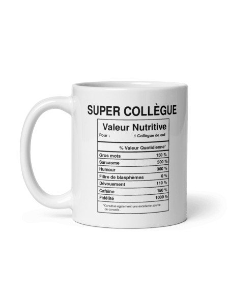 Tasse Mug Idée Cadeau Super Collègue de Travail Valeur Entreprise Nouveau Job