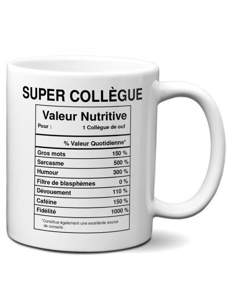 Tasse Mug Idée Cadeau Super Collègue de Travail Valeur Entreprise Nouveau Job
