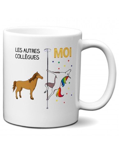 Tasse Mug Idée Cadeau Super Collègue de Travail Licorne Pole Dance Entreprise Nouveau Job