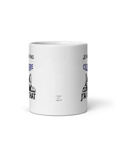 Tasse Mug Cadeau Humour  Chat - Je ne suis pas Célibataire j'ai un Chat-  - Rigolo Amusant