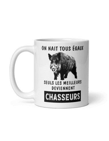 Tasse-Mug Chasseur Humour Seuls les Meilleurs deviennent Chasseurs - Idée Cadeau Personnalisé Original Papa Anniversaire Parrain