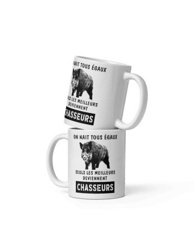 Tasse-Mug Chasseur Humour Seuls les Meilleurs deviennent Chasseurs - Idée Cadeau Personnalisé Original Papa Anniversaire Parrain