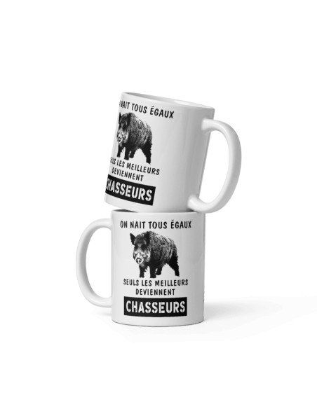 Tasse-Mug Chasseur Humour Seuls les Meilleurs deviennent Chasseurs - Idée Cadeau Personnalisé Original Papa Anniversaire Parrain